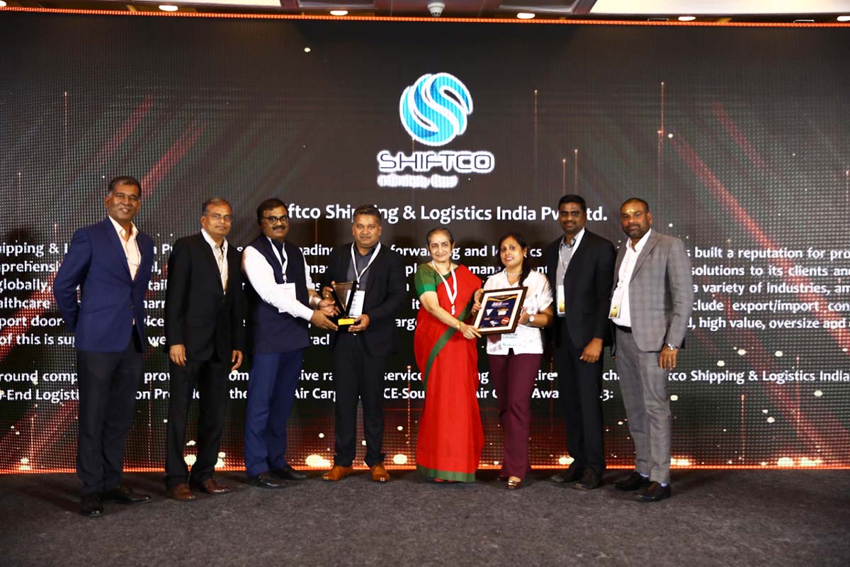 SHIFTCO SHIPPING (India) wins the End-to-End Logistics Solution Provider of the Year Award 2023